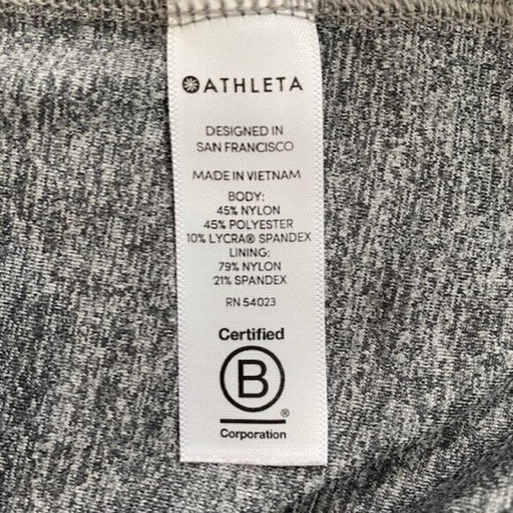 ATHLETA Pacifica Heather Gray Grey Contour Ruched 1/4 Zip Tank Top XS - Picture 12 of 12